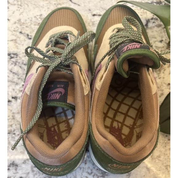 Size 7 Nike Air Max 1 NH  DR9773-300 TreeLine Skunk Men's Sneakers - Picture 6 of 16